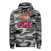Slate Camo in october we wear pink with pumpkins Premium Hoodie - AdoDesignShop