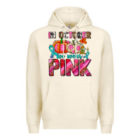 Tofu in october we wear pink with pumpkins Premium Hoodie - AdoDesignShop