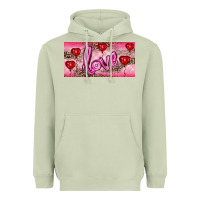 Matcha Valentine's Day Love Balloon Heart Balloons Heavyweight Hoodie - RanaPortraitStore