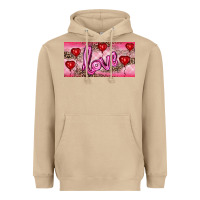Mushroom Valentine's Day Love Balloon Heart Balloons Heavyweight Hoodie - RanaPortraitStore