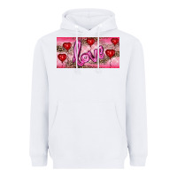 White Valentine's Day Love Balloon Heart Balloons Heavyweight Hoodie - RanaPortraitStore