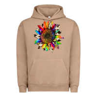 Pigment Burro tie dye sunflower with cowhide Urban Hoodie - Artiststas