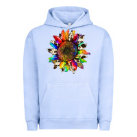 Pigment Grape Ice tie dye sunflower with cowhide Urban Hoodie - Artiststas