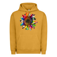 Pigment Peanut Butter tie dye sunflower with cowhide Urban Hoodie - Artiststas