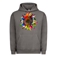 Pigment Tornado tie dye sunflower with cowhide Urban Hoodie - Artiststas