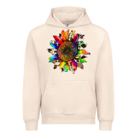Sandshell tie dye sunflower with cowhide Urban Hoodie - Artiststas