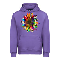 Tulip tie dye sunflower with cowhide Urban Hoodie - Artiststas