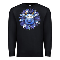 Black blueberry milkshake cow sunflower Premium Sweatshirt - RanaPortraitStore