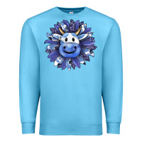 Ocean Blue blueberry milkshake cow sunflower Premium Sweatshirt - RanaPortraitStore