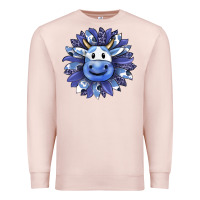 Pale Pink blueberry milkshake cow sunflower Premium Sweatshirt - RanaPortraitStore