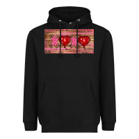 Black Valentine's Day Xoxo Heavyweight Hoodie - RanaPortraitStore