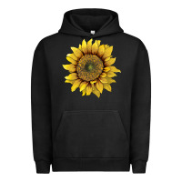 Pigment Black sunflower Urban Hoodie - Artiststas