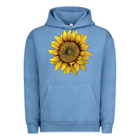Pigment Pebble Blue sunflower Urban Hoodie - Artiststas