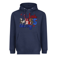 Navy little miss liberty billie wilder Heavyweight Hoodie - texasbilliewilder