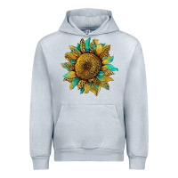 Sunflower With Leopard And Turquoise Urban Hoodie | Teevron