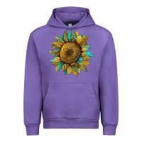 Tulip sunflower with leopard and turquoise Urban Hoodie - Artiststas