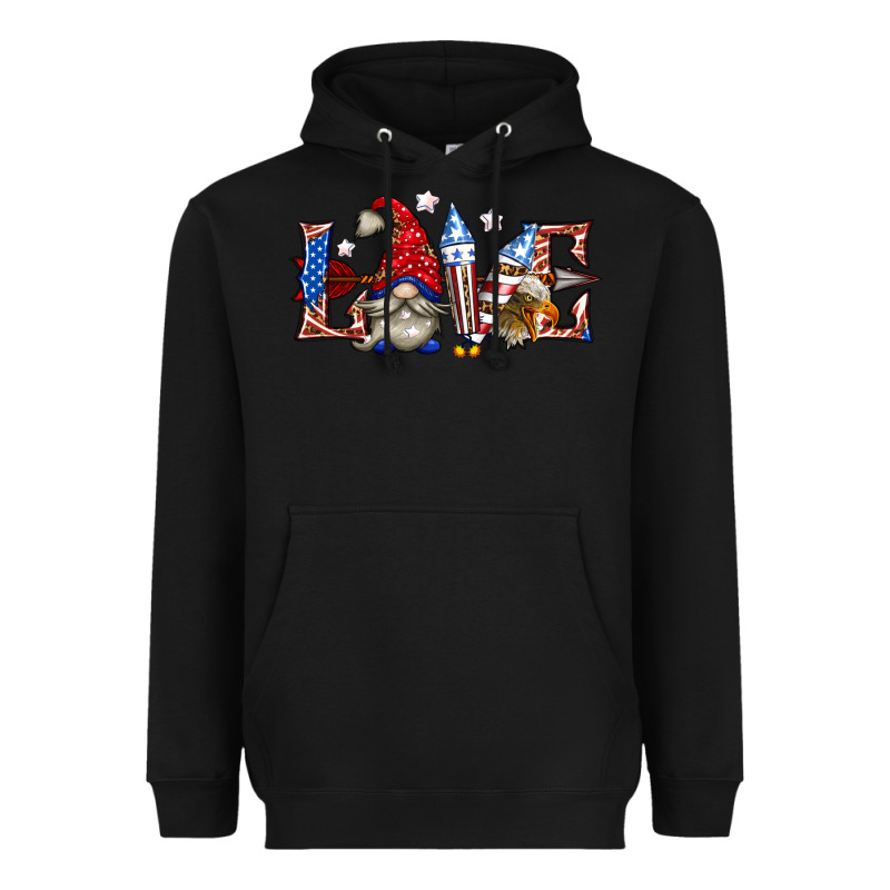 Love 4th July With Gnome Billie Wilder Heavyweight Hoodie by texasbilliewilder | Teevron