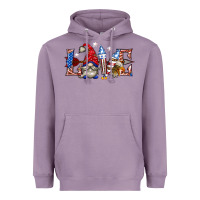 Lavender love 4th july with gnome billie wilder Heavyweight Hoodie - texasbilliewilder