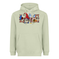 Matcha love 4th july with gnome billie wilder Heavyweight Hoodie - texasbilliewilder