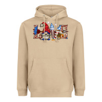 Mushroom love 4th july with gnome billie wilder Heavyweight Hoodie - texasbilliewilder