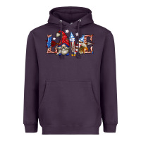 Plum love 4th july with gnome billie wilder Heavyweight Hoodie - texasbilliewilder