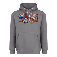 Storm love 4th july with gnome billie wilder Heavyweight Hoodie - texasbilliewilder