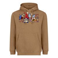 Toasted Coconut love 4th july with gnome billie wilder Heavyweight Hoodie - texasbilliewilder