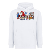 White love 4th july with gnome billie wilder Heavyweight Hoodie - texasbilliewilder