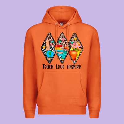 Teach Love Inspire Premium Hoodie Designed By Jahusdesignshop