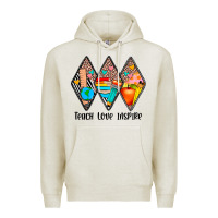 Oatmeal Heather teach love inspire Premium Hoodie - JahusDesignShop