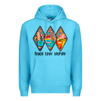 Ocean Blue teach love inspire Premium Hoodie - JahusDesignShop