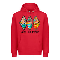 Red teach love inspire Premium Hoodie - JahusDesignShop