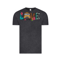 Vintage Black love school bus Vintage Tee - Artiststas