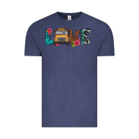 Vintage Denim love school bus Vintage Tee - Artiststas