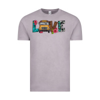 Vintage Zinc love school bus Vintage Tee - Artiststas