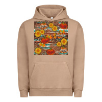 Pumpkin Plaid Sunflower Seamless Min Urban Hoodie | Teevron