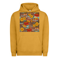 Pigment Peanut Butter pumpkin plaid sunflower seamless min Urban Hoodie - AdoDesignShop