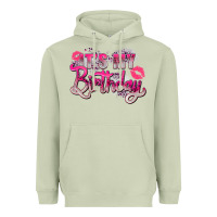 Matcha pink its my birthday Heavyweight Hoodie - Zillion Design Studio