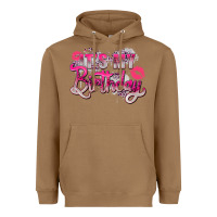 Toasted Coconut pink its my birthday Heavyweight Hoodie - Zillion Design Studio
