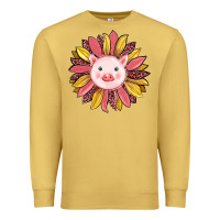 Antique Gold pig sunflower Premium Sweatshirt - RanaPortraitStore