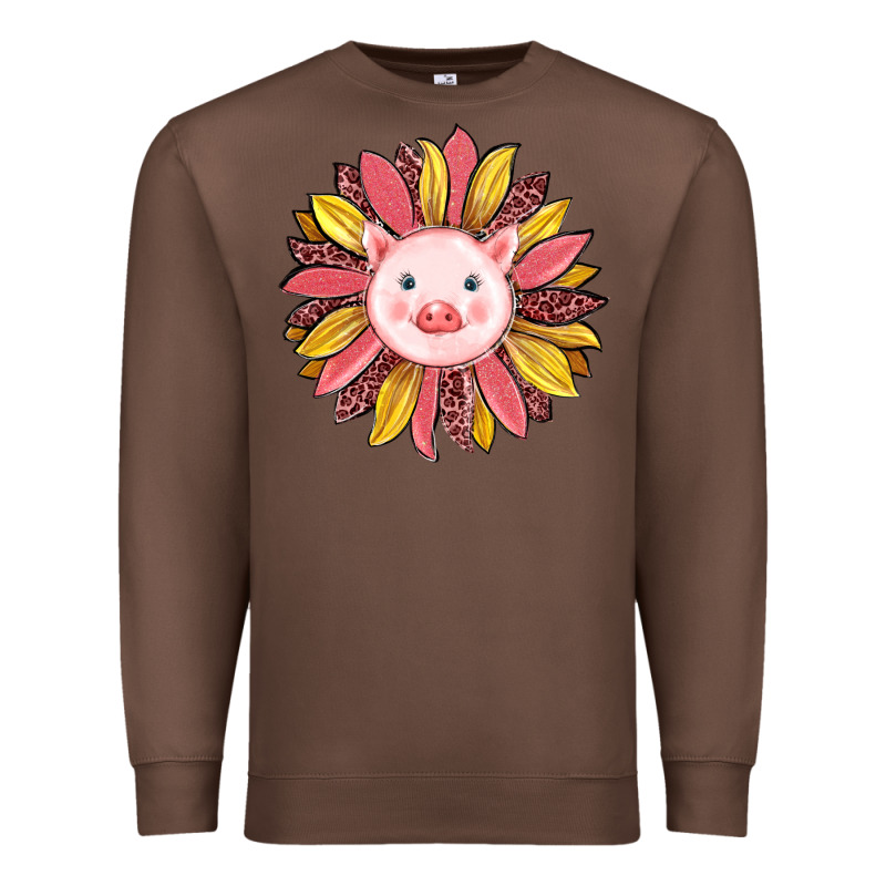 Pig Sunflower Premium Sweatshirt by RanaPortraitStore | Teevron