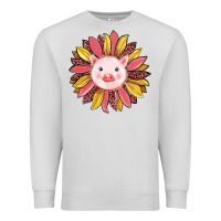 Dove Grey pig sunflower Premium Sweatshirt - RanaPortraitStore