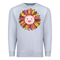Heather Grey pig sunflower Premium Sweatshirt - RanaPortraitStore