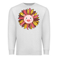 Oatmeal Heather pig sunflower Premium Sweatshirt - RanaPortraitStore