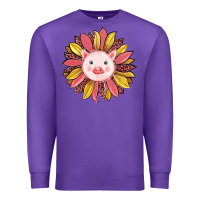 Purple pig sunflower Premium Sweatshirt - RanaPortraitStore