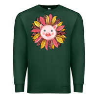 Sports Green pig sunflower Premium Sweatshirt - RanaPortraitStore
