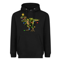Black tree rex christmas Heavyweight Hoodie - Zillion Design Studio