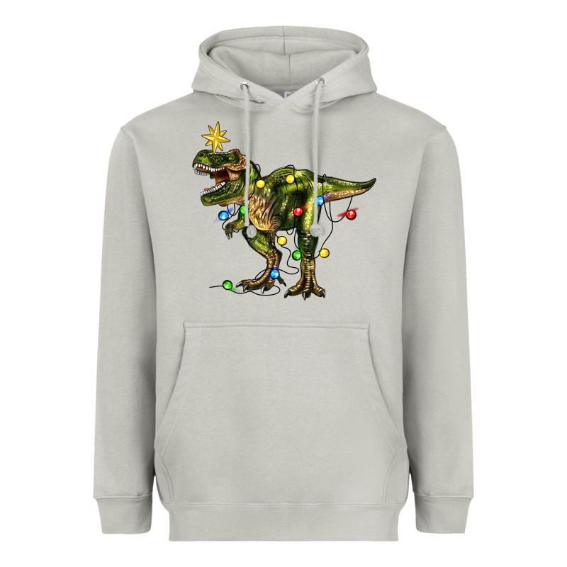 Tree Rex Christmas Heavyweight Hoodie by Zillion Design Studio | Teevron
