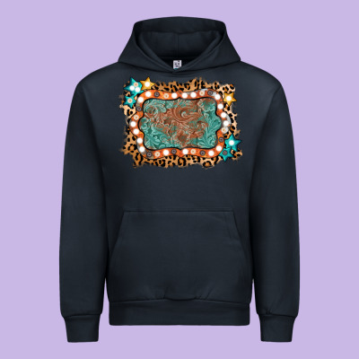 Light Western Frame Urban Hoodie Designed By Adodesignshop