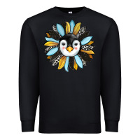 Black penguin sunflower Premium Sweatshirt - RanaPortraitStore